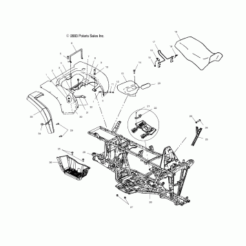 REAR CAB/SEAT/MAIN FRAME - A04CH68AK/AL/AN/AO (4987438743A03)