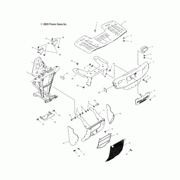 FRONT RACK and BUMPER MOUNTING - A04CH68AK/AL/AN/AO (4987438743A07)