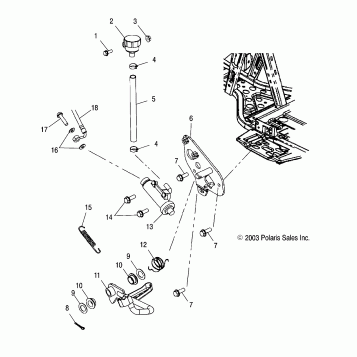REAR MASTER CYLINDER/FOOT PEDAL - A03CH59AA/AF/AG (4987438743B12)