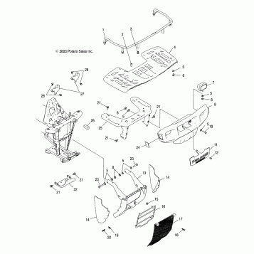 FRONT RACK and BUMPER MOUNTING - A04CH68AP/AQ/AU/CU (4987468746A07)