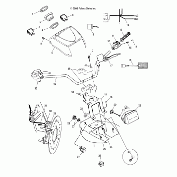 HANDLEBAR and HEADLIGHT POD - A04CH68AP/AQ/AU/CU (4987468746C01)