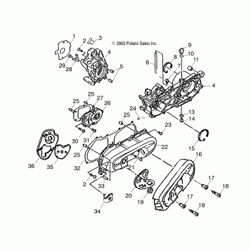 CRANKCASE - A04FA09CA/CB (4987808780A10)