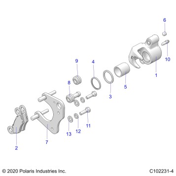 BRAKES, FRONT CALIPER - A21SDA57A5 (C102231-4)