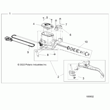 BRAKES, FRONT BRAKE LEVER and MASTER CYLINDER - A26SXZ85A9/AN/AZ (100932)