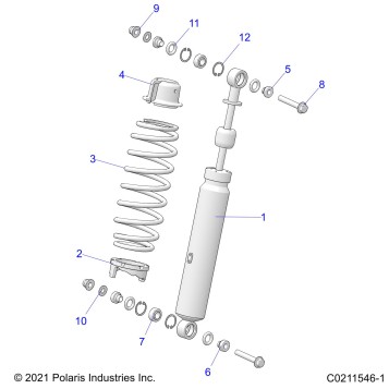 SUSPENSION, SHOCK, FRONT - A24SLZ95AH (C0211546-1)