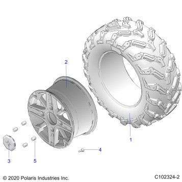 WHEELS, REAR - A21SXD95A9/CA9 (C102324-2)