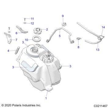 BODY, FUEL TANK ASM. - A21SEG57A1/A3/A5 (C0211467)