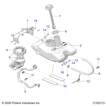 FUEL SYSTEM, FUEL TANK ASM. - A23HBBO7B3/B7 (C102113)