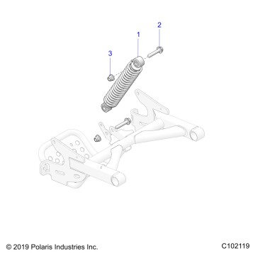SUSPENSION, REAR SHOCK - A23HBBO7B3/B7 (C102119)