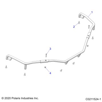 BODY, FRONT RACK, EXTENDERS - A24SHR57AM (C0211524-1)