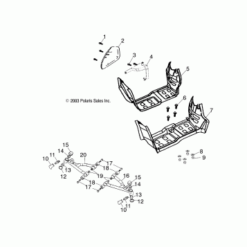 SWING ARM/FOOTREST - A04KA09CA/CB (4991329132B03)