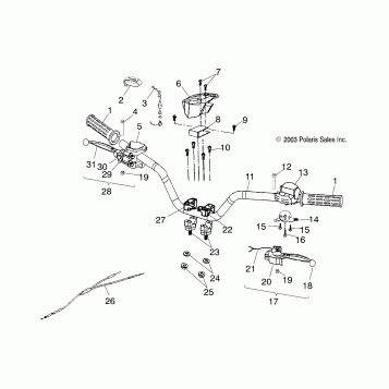 HANDLEBAR - A04KA09CA/CB (4991329132B11)