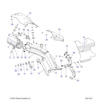 ENGINE, EXHAUST - A22SEG50A1/A5 (C0211237)