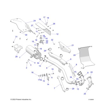 ENGINE, EXHAUST - A26SDA57A7 (C102606)