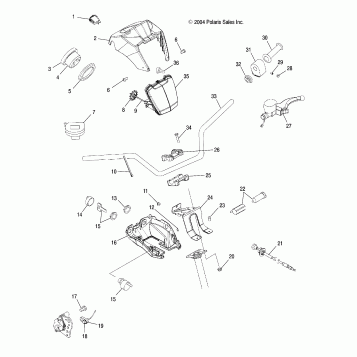 HANDLEBAR and HEADLIGHT POD - A05MH68AK/AN/AD (4994139413C01)