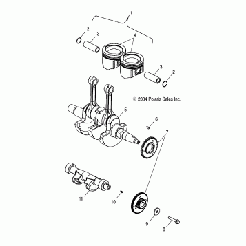 CRANKSHAFT and PISTON - A05MH68AK/AN/AD (4994199419D08)