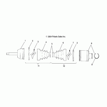 REAR DRIVE SHAFT - A05MH68AK/AN/AD (4994279427B13)