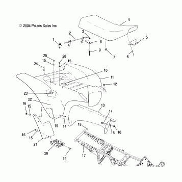 REAR CAB - A05BA25CA/CB (4994739473A04)