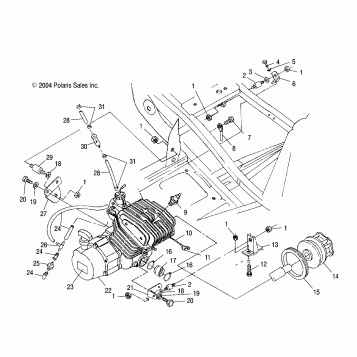 ENGINE MOUNTING - A05BA25CA/CB (4994739473A07)