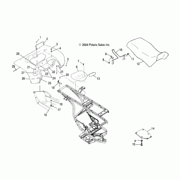 REAR CAB and SEAT - A04CA32AA/AB/FA (4994839483A04)