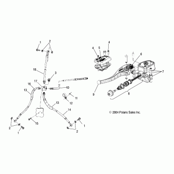 CONTROLS - MASTER CYLINDER/BRAKE LINE - A05CA32AA/AB/AC/FA (4994839483B05)