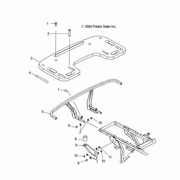 REAR RACK MOUNTING - A03CD50FB (4994889488A06)