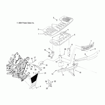 FRONT RACK and BUMPER MOUNTING - A05CB32AA (4994889488A07)