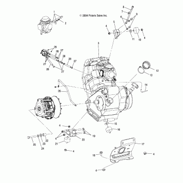 ENGINE MOUNTING - A05CB32AA (4994889488A11)