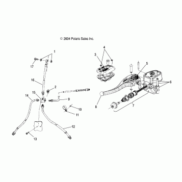 CONTROLS - MASTER CYLINDER/BRAKE LINE - A05CB32AA (4994889488B04)