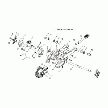 SWING ARM/REAR/GEARCASE MOUNTING - A05CB32AA (4994889488C07)
