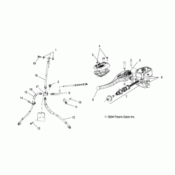 CONTROLS - MASTER CYLINDER/BRAKE LINE - A05CD32AA/AB/AC (4994909490A08)