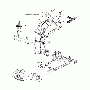 FUEL TANK and CARBURETOR MOUNTING - A05CD32AA/AB/AC (4994909490B03)