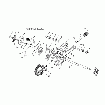 SWING ARM/REAR/GEARCASE MOUNTING - A05CD32AA/AB/AC (4994909490C11)
