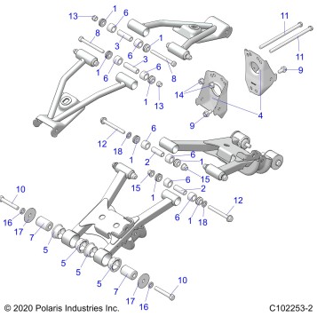 SUSPENSION, REAR CONTROL ARM, MOUNTING - A24SEG50B1/B3 (C102253-2)