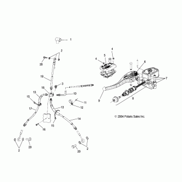 CONTROLS - MASTER CYLINDER/BRAKE LINE - A05CL50AA (4995019501B08)