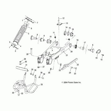 SWING ARM/SHOCK MOUNTING - A05CL50AA (4995019501B13)