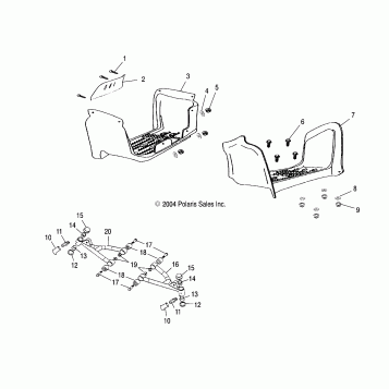 SWING ARM/FOOTREST - A05FA09CA/CB/CC (4995069506B04)