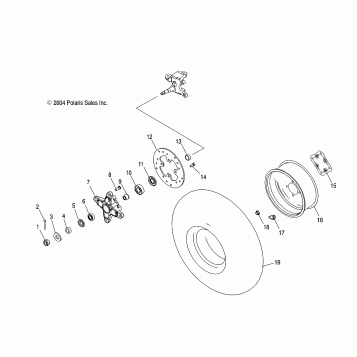 HUB, FRONT AND WHEEL, FRONT - A06GJ50AA/AB/AC (4995119511B05)