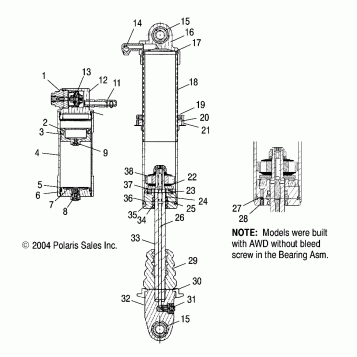 REAR SHOCK - A05GJ50AA/AB/AC (4995119511C03)