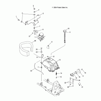 FUEL TANK and CARBURETOR MOUNTING - A05JD32AA (4995169516B03)