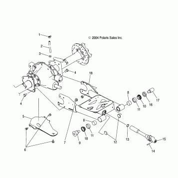 SWING ARM/REAR AXLE MOUNTING - A05JD32AA (4995169516D06)