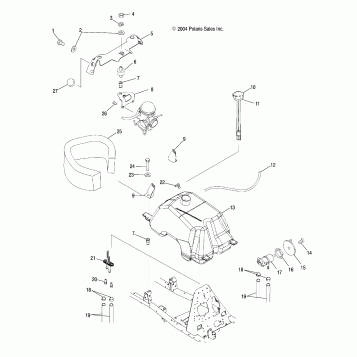 FUEL TANK and CARBURETOR MOUNTING - A05JD50AA/AB/AC (4995189518B03)