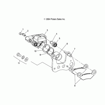 FRONT BRAKE CALIPER - A05JD32EA (4995189518C07)