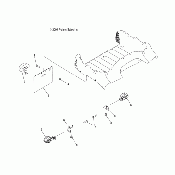REAR TURN LAMPS/REGISTRATION PLATE - A05JD32EA (4997869786A05)