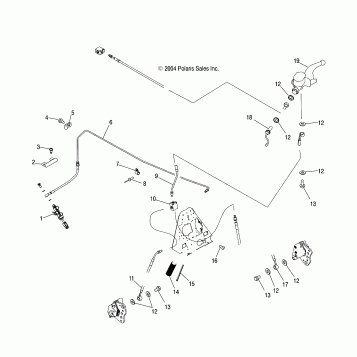 LH - MASTER CYLINDER/FRONT BRAKE LINES - A05JD32EA (4997869786C05)