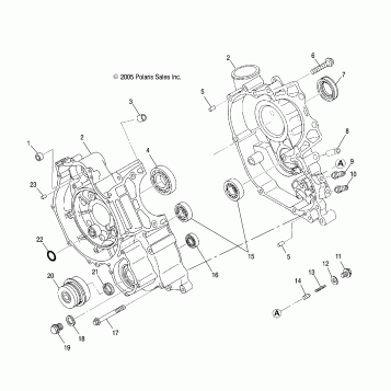 ENGINE, CRANKCASE - A07MH46AA/AZ (4999200059920005D04)