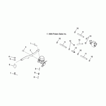 CARBURETOR MOUNTING and FUEL PUMP/LINES - A06MH50AA/AB/AD/AF (4999200099920009A12)