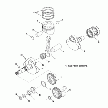 ENGINE, CRANKSHAFT and PISTON - A07TH50EA (4999200139920013D06)