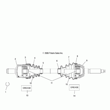 DRIVE SHAFT, FRONT - A06MH68AA/AD/AF (4999200179920017B08)