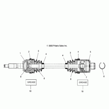 DRIVE SHAFT, REAR - A06MH50AQ/AX/AY/AZ/AL/AT (4999200179920017B09)